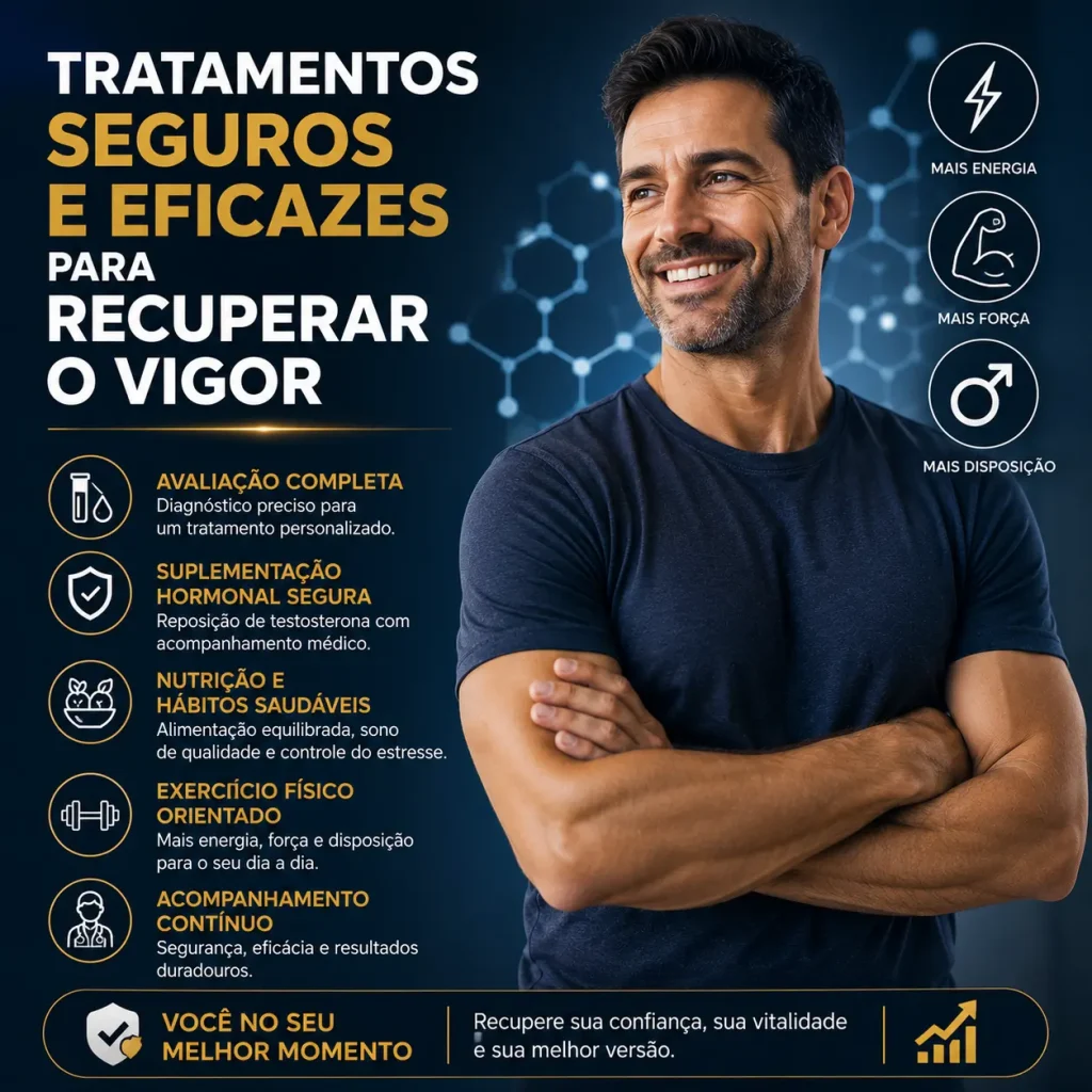 Tratamentos seguros e eficazes para testosterona baixa com andrologista em Campinas Dr. Gibson Bessa